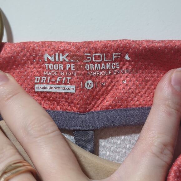 Nike Golf Tour Performance 1/4 Zip Sweater Womens Size M Dri-Fit Stand Up Collar - Picture 7 of 9